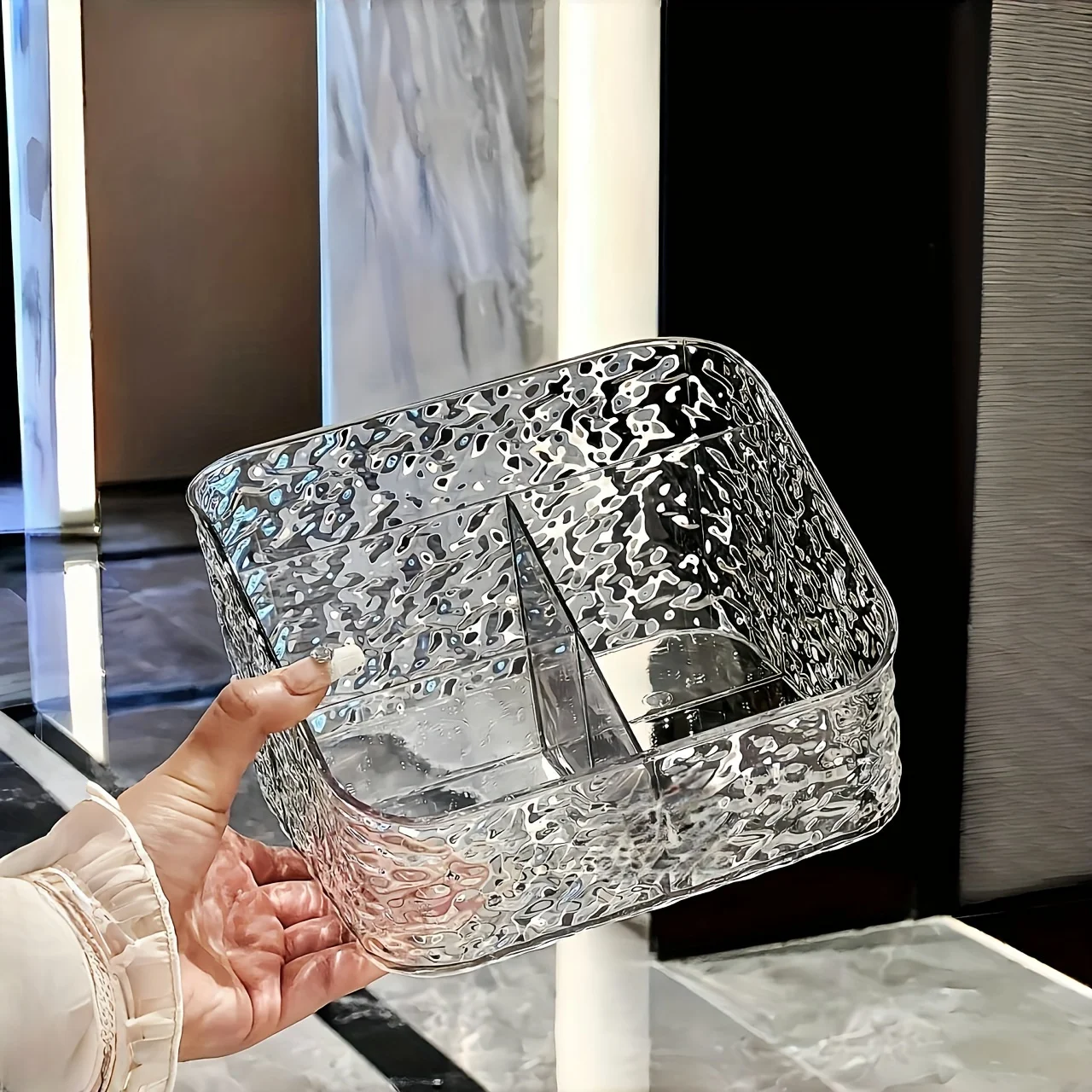 A set of transparent cosmetic storage box, plastic cosmetic storage box, cosmetic table, lipstick ice frame, skin care products, - Image 3