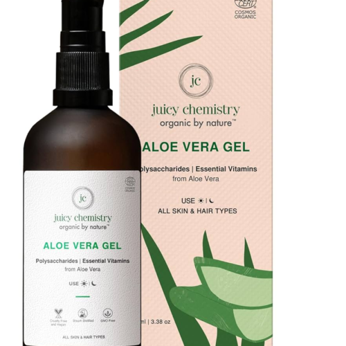 Juicy Chemistry Organic Aloe Vera Gel – Hydrating Face, Hair & Body Gel